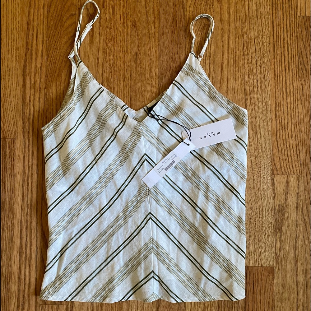 Maven West Cami Olive & White, XS